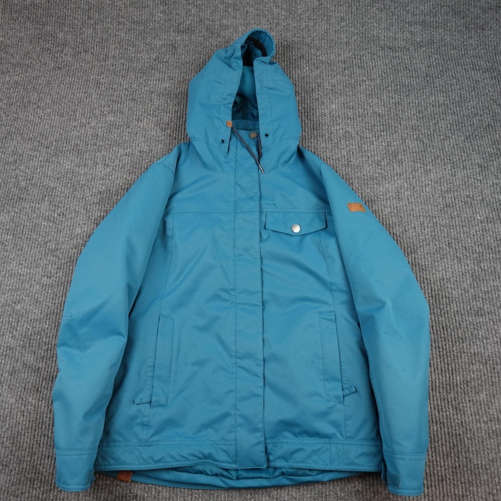 Roxy Jacket Womens Medium Blue DryFlight 10K Hooded Insulated Ski Snowboard
